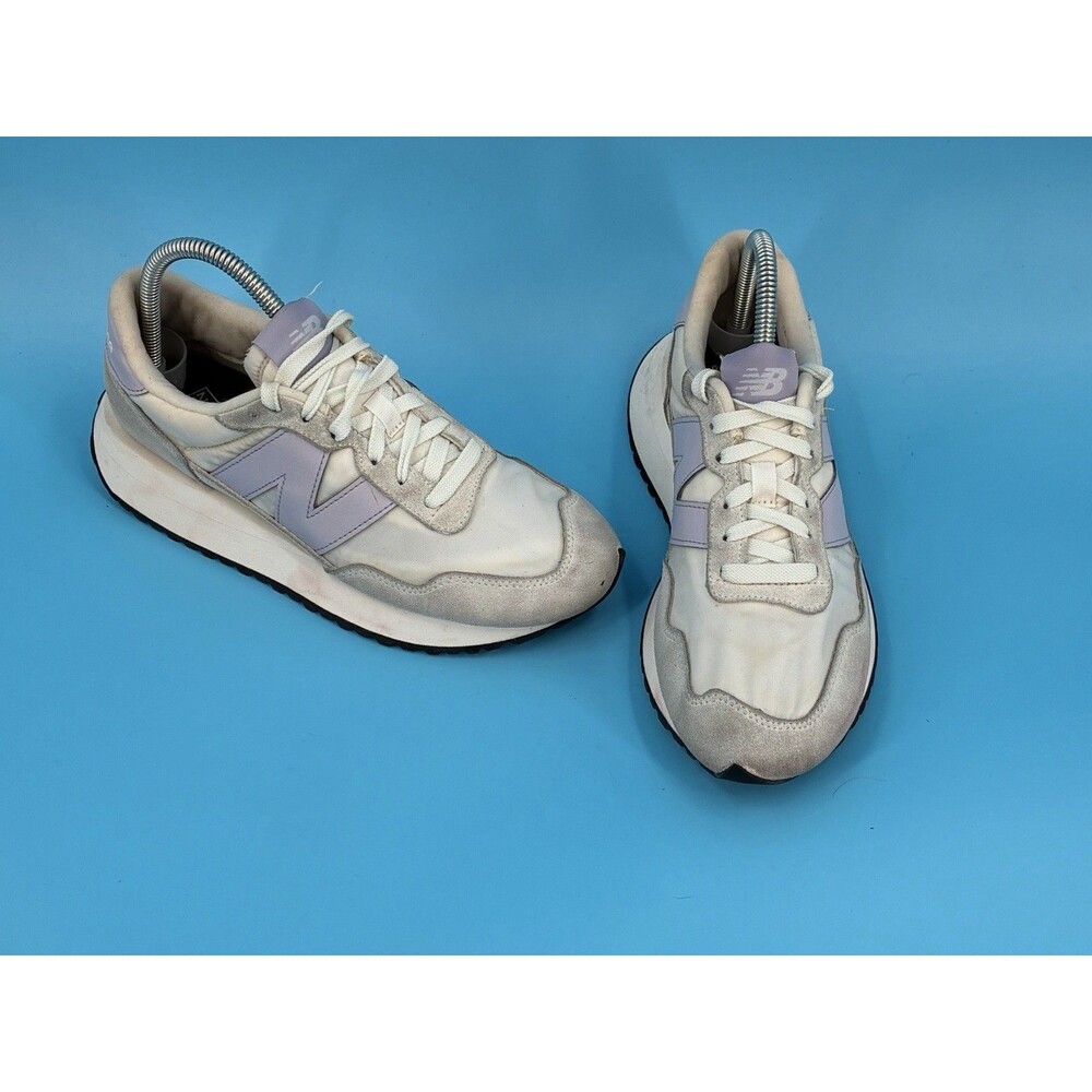 New Balance 237 Women’s 7.5 Cream Lavender Suede Retro Sneakers WS237YD